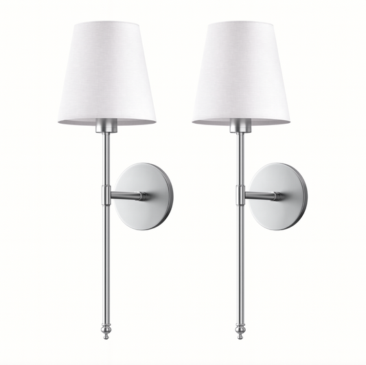 Stockholm Silver Wall Sconce (Set of 2)