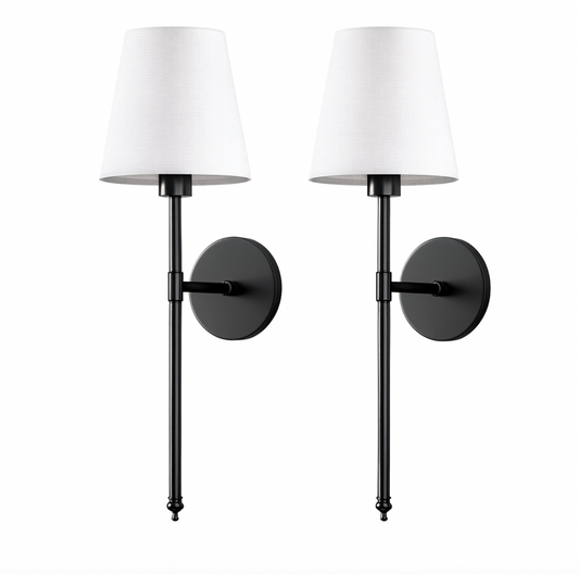 Stockholm Black Wall Sconce (Set of 2)