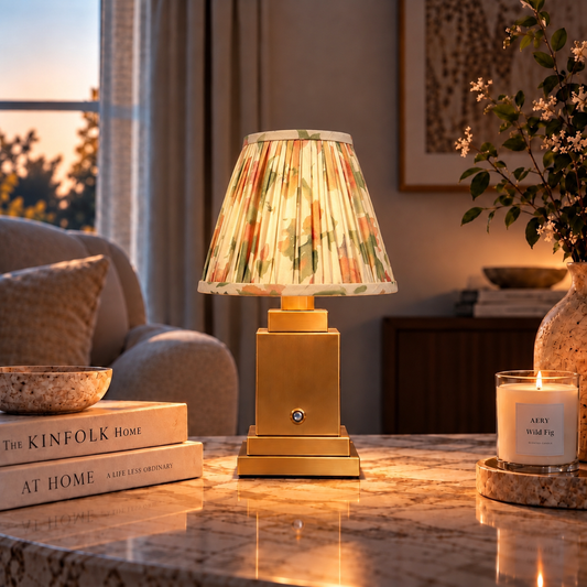 Stockholm Classic Gold - Botanical Mist Rechargeable Table Lamp