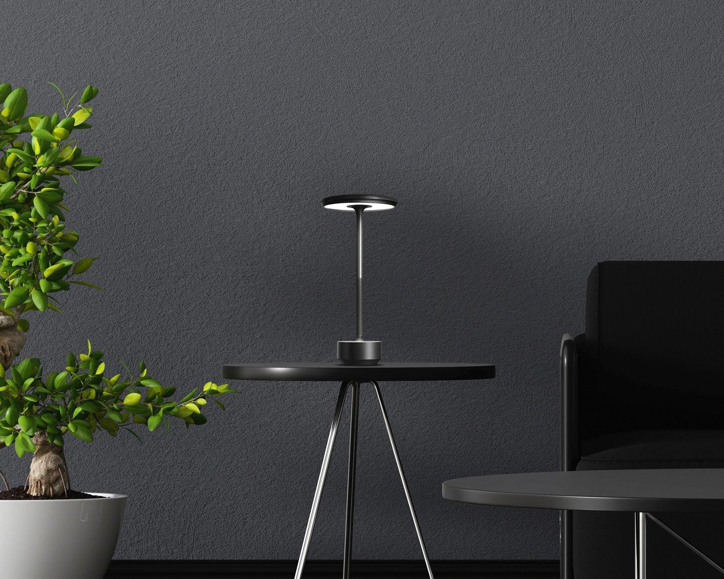 Black rechargeable LED table lamp – Lights Stockholm (Svart oppladbar LED-bordlampe – Sort genopladelig LED-bordlampe)