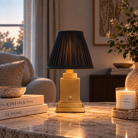 Stockholm Classic Gold - Midnight Noir Rechargeable Table Lamp