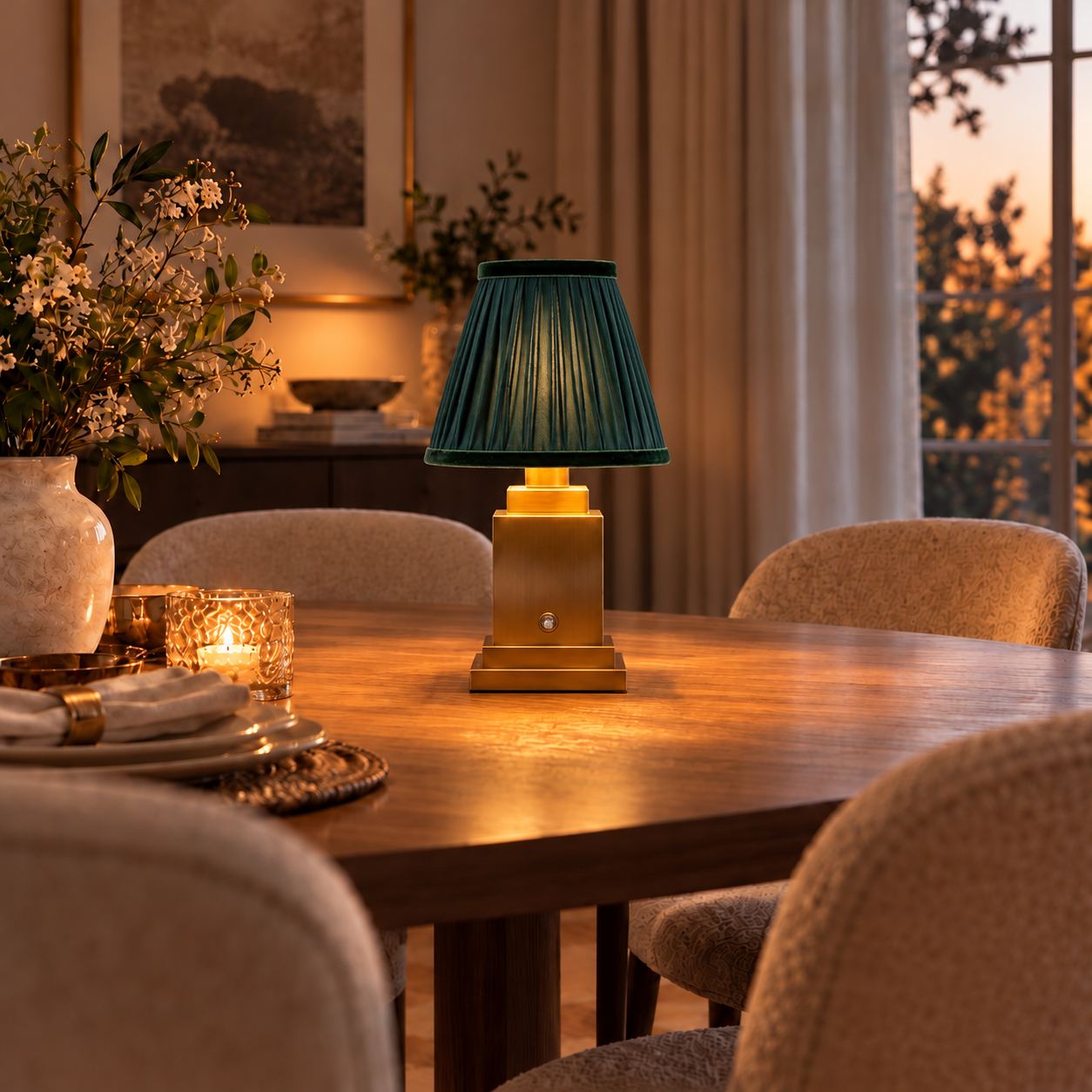 Lampu Meja Boleh Cas Semula Stockholm Classic Gold - Baldu Spruce