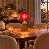 Stockholm Classic Gold - Crimson Velvet Rechargeable Table Lamp