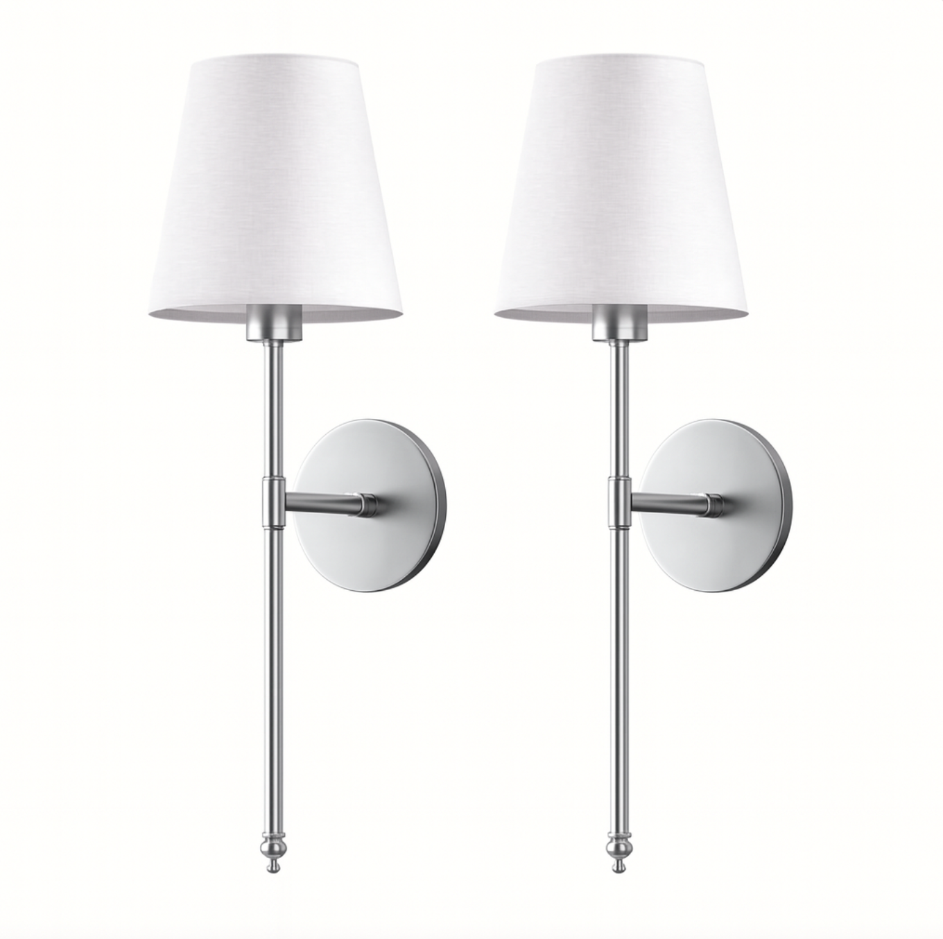 Stockholm Silver Wall Sconce (Set of 2)