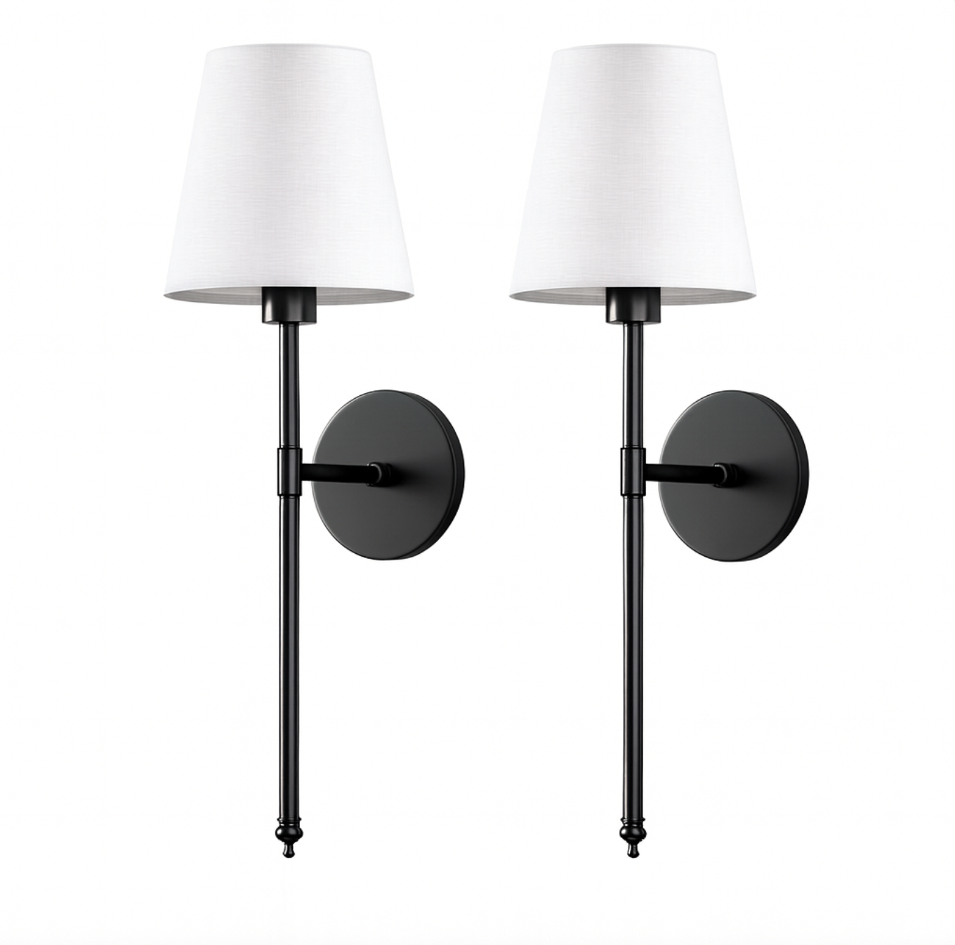 Stockholm Black Wall Sconce (Set of 2)