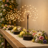 x12 Mini-bordlamper med stjernelys, sort