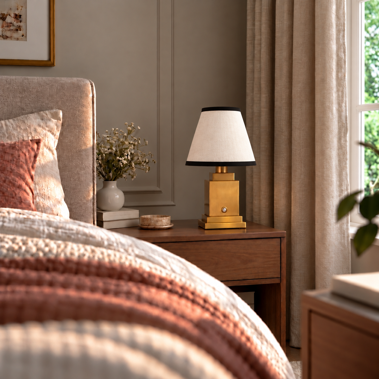 Lampu Meja Boleh Cas Semula Stockholm Classic Gold - Classic Noir