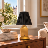 Lampu Meja Boleh Cas Semula Stockholm Classic Gold - Mayfair Shade