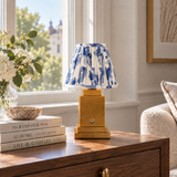 Lámpara de mesa recargable Stockholm dorado clásico - Azul Magnolia