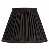 Midnight Noir Pleated Lamp Shade