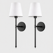 Stockholm Black Wall Sconce (Set of 2)
