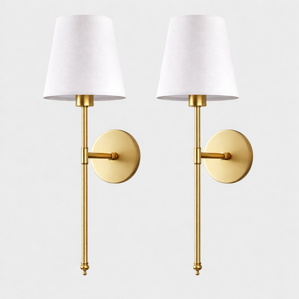 Stockholm Gold Wall Sconce (Set of 2)