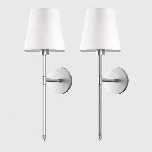 Stockholm Silver Wall Sconce (Set of 2)