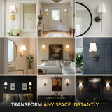 Stockholm Black Wall Sconce (Set of 2)