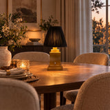Lampu Meja Boleh Cas Semula Stockholm Classic Gold - Mayfair Shade