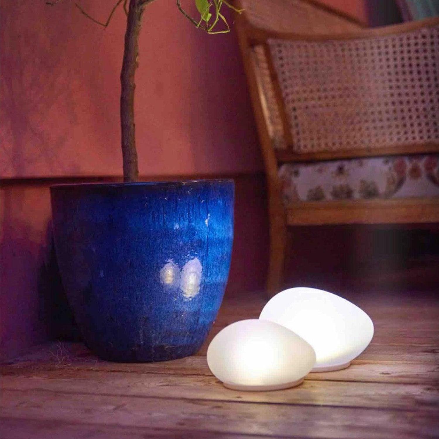 x12 Solar Glass Pebble Lights