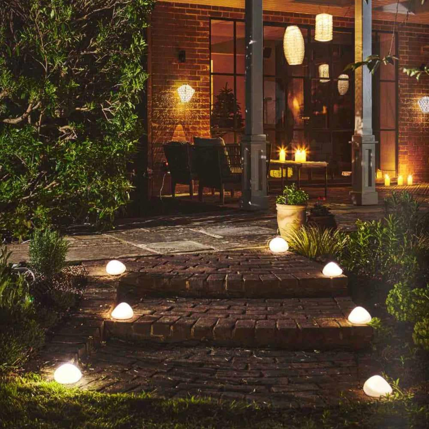 x12 Solar Glass Pebble Lights