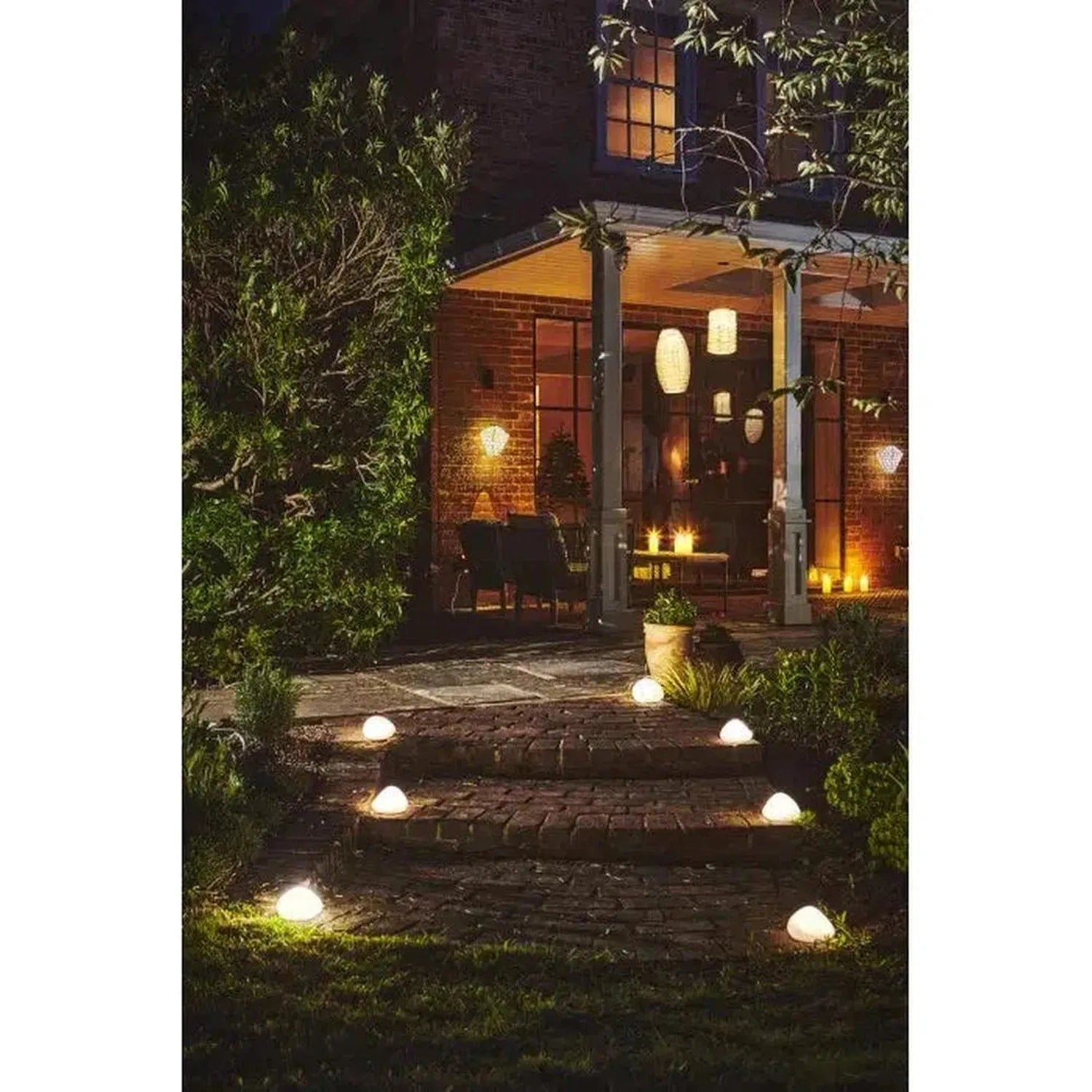 x12 Solar Glass Pebble Lights