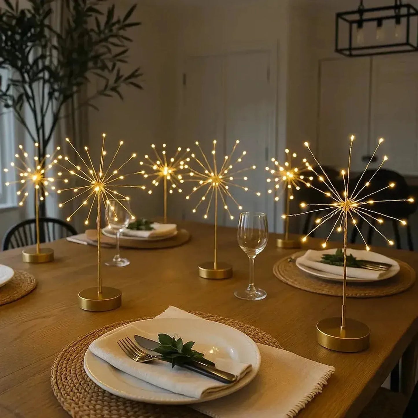 x6 Mini decorazione da tavolo Starburst Gold