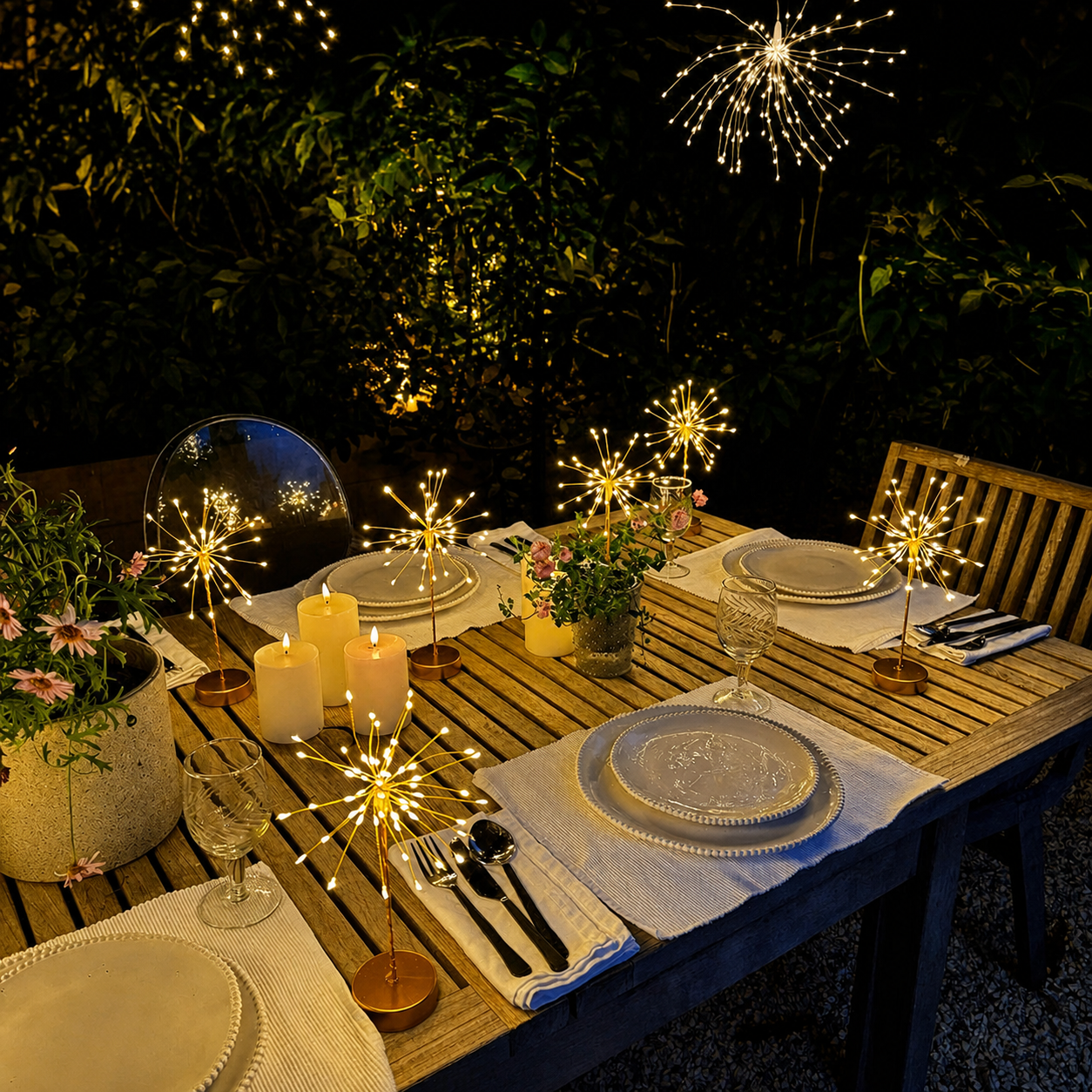 x6 Mini decorazione da tavolo Starburst Gold