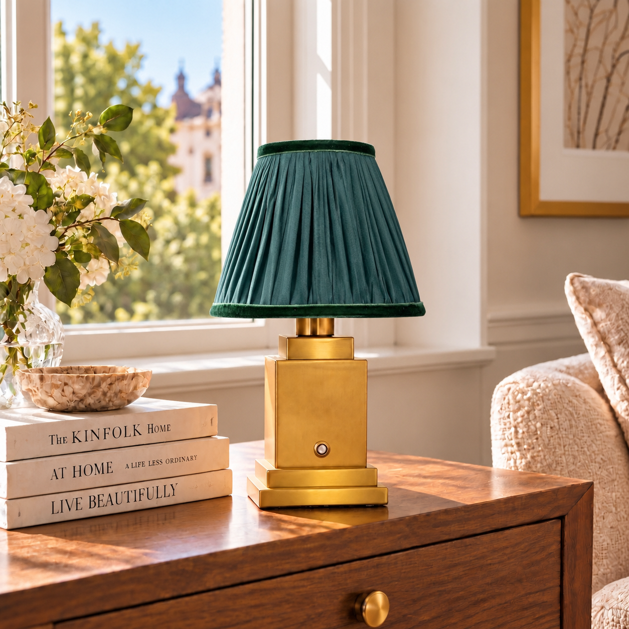 Lampu Meja Boleh Cas Semula Stockholm Classic Gold - Baldu Spruce