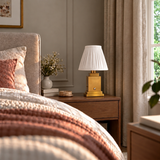 Lampu Meja Boleh Cas Semula Stockholm Classic Gold - Mayfair Shade
