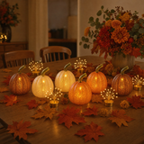 x6 Large Glass Table Pumpkin Lights